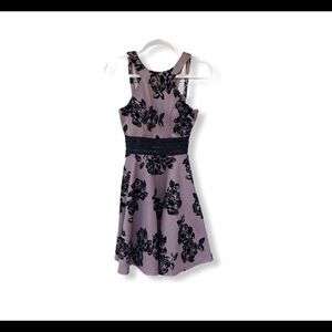 City Studio Daytime Dress Rose Gold & Black NWT